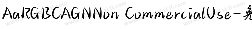 AaRGBCAGNNon CommercialUse字体转换